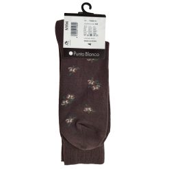جوراب ساق بلند مردانه پونتو بلانکو مدل کتان طرحدار 599-10-74565